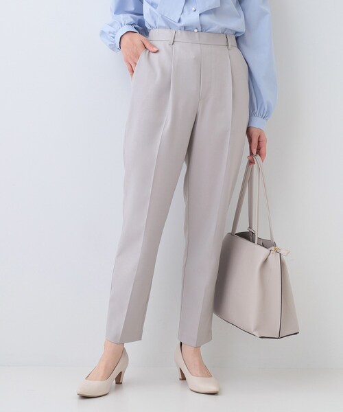 DRESKIP（ドレスキップ）の「【洗える/S-LL/セットアップ可/通勤/セレモニー】洗濯後しわになりにくい テーパードパンツ（その他パンツ・レディース・ベージュ/ブラック/グレー・04/03/02/01）」の3枚目の写真