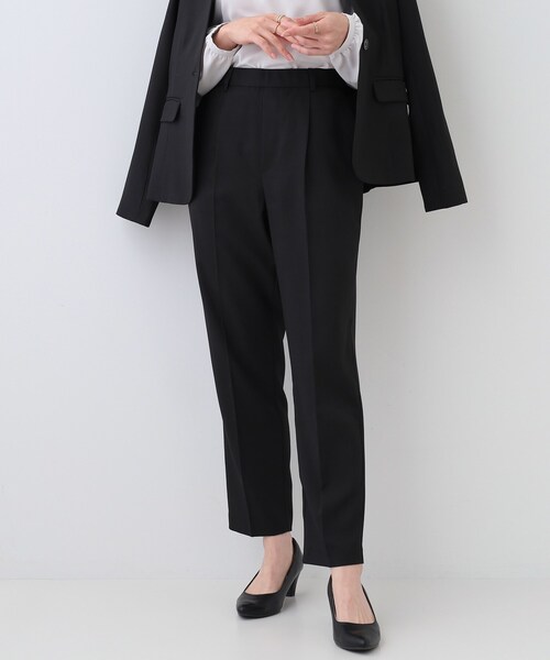 DRESKIP（ドレスキップ）の「【洗える/S-LL/セットアップ可/通勤/セレモニー】洗濯後しわになりにくい テーパードパンツ（その他パンツ・レディース・ベージュ/ブラック/グレー・04/03/02/01）」の2枚目の写真