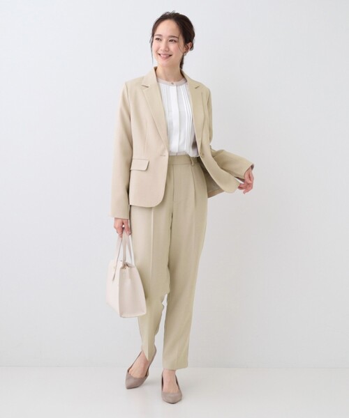 DRESKIP（ドレスキップ）の「【洗える/S-LL/セットアップ可/通勤/セレモニー】洗濯後しわになりにくい テーパードパンツ（その他パンツ・レディース・ベージュ/ブラック/グレー・04/03/02/01）」の17枚目の写真