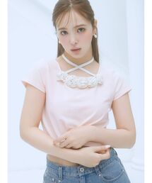 CALNAMUR | 3D ROSE TSHIRTS/3DローズTシャツ(Tシャツ/カットソー)