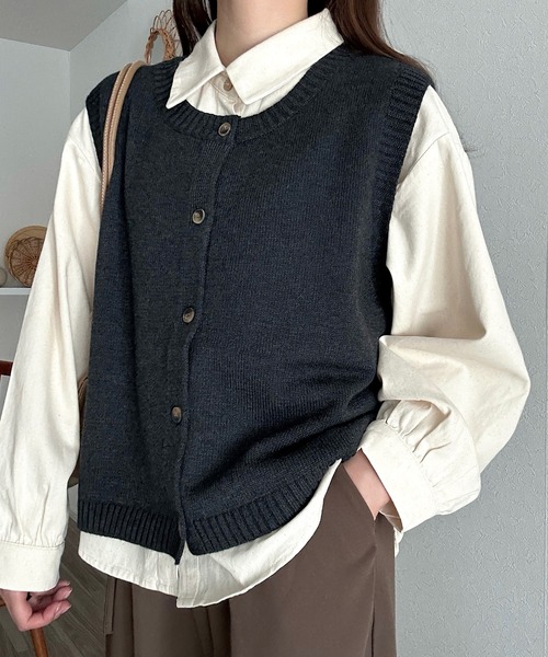 Cham.（チャム）の「シンプルポケットシャツ（シャツ/ブラウス・レディース・オフホワイト/ベージュ・F）」の6枚目の写真