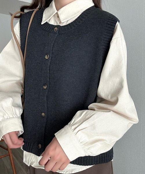 Cham.（チャム）の「シンプルポケットシャツ（シャツ/ブラウス・レディース・オフホワイト/ベージュ・F）」の7枚目の写真