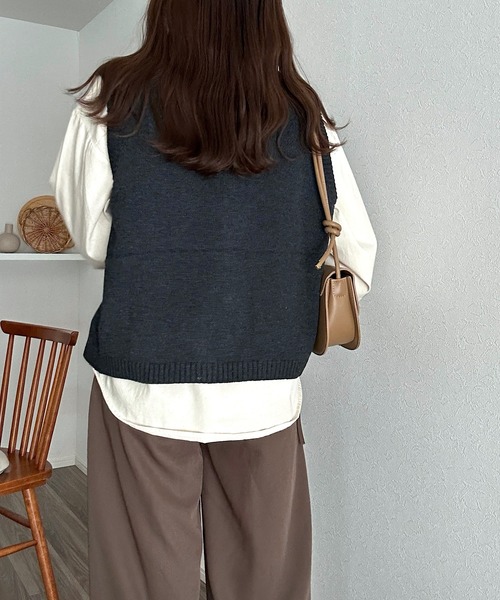 Cham.（チャム）の「シンプルポケットシャツ（シャツ/ブラウス・レディース・オフホワイト/ベージュ・F）」の8枚目の写真