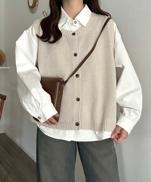 Cham.（チャム）の「シンプルポケットシャツ（シャツ/ブラウス・レディース・オフホワイト/ベージュ・F）」の9枚目の写真