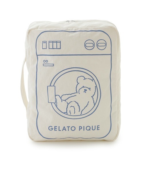 gelato pique（ジェラートピケ）の「トラベルポーチM（ポーチ・レディース・オフホワイト/ラベンダー/ネイビー・FREE）」の2枚目の写真