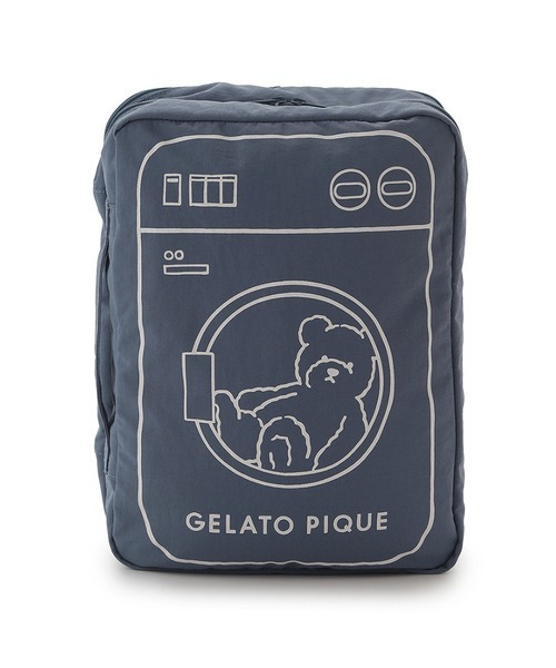 gelato pique（ジェラートピケ）の「トラベルポーチM（ポーチ・レディース・オフホワイト/ラベンダー/ネイビー・FREE）」の4枚目の写真