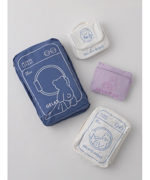 gelato pique（ジェラートピケ）の「トラベルポーチM（ポーチ・レディース・オフホワイト/ラベンダー/ネイビー・FREE）」の16枚目の写真