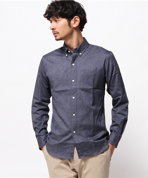 EDIFICE（エディフィス）の「◇メランジネル BDシャツ（シャツ/ブラウス・メンズ・ホワイト/チャコールグレー/ネイビー・48/46/44/50）」の11枚目の写真