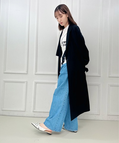 AVIE（アビィ）の「スリーブデザインオーバーコート（チェスターコート・レディース・キャメル/ブラック・38）」の11枚目の写真