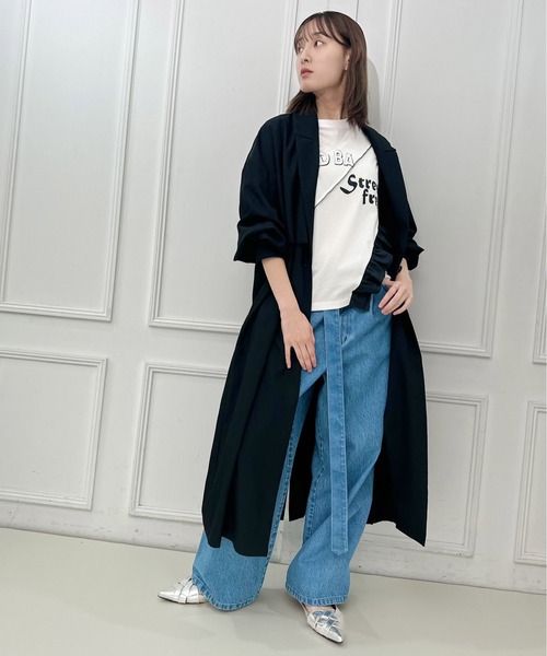 AVIE（アビィ）の「スリーブデザインオーバーコート（チェスターコート・レディース・キャメル/ブラック・38）」の21枚目の写真