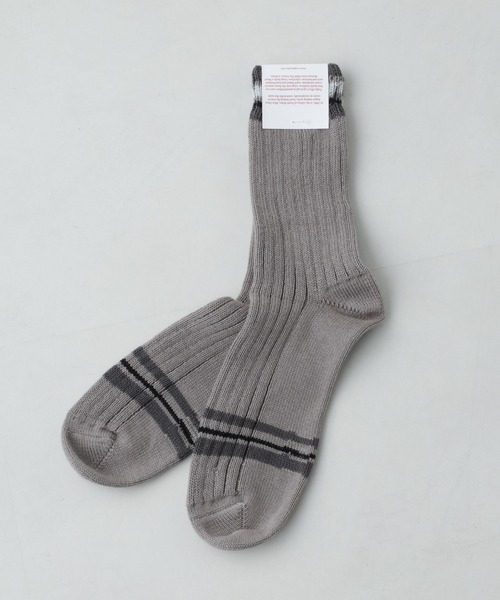 CORGI（コーギ）の「Corgi/別注 FINE GAUGE COTTON SOCKS（ソックス/靴下・メンズ・グレー/ベージュ・FREE）」の3枚目の写真