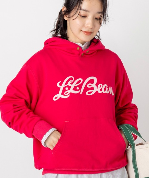 L.L.Bean(エルエルビーン)の「【JAPAN EDITION】ポーテージ・フード・スウェットシャツ(パーカー・レディース・ライトグレー/ピンク/ネイビー・MEDIUM)」の3枚目の写真