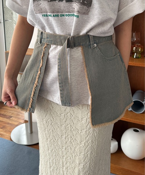 PILIT(ピリット)の「デニムラップスカート(スカート・レディース・サックスブルー/ブルー・MEDIUM)」の19枚目の写真