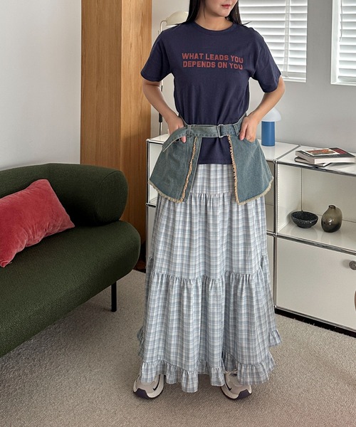 PILIT(ピリット)の「デニムラップスカート(スカート・レディース・サックスブルー/ブルー・MEDIUM)」の9枚目の写真