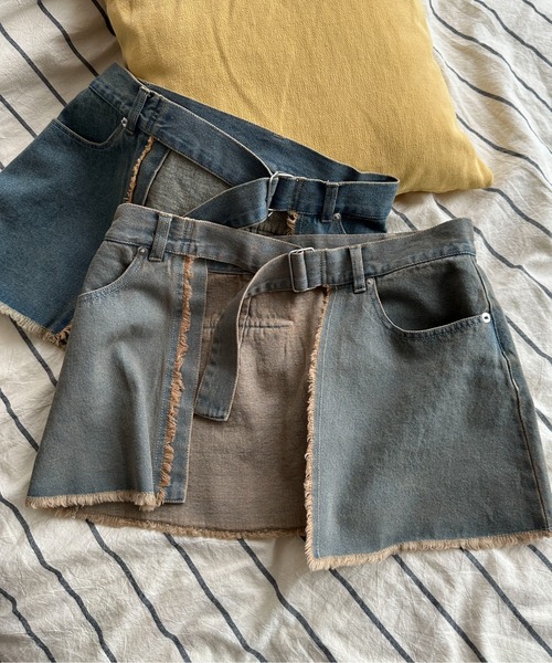 PILIT(ピリット)の「デニムラップスカート(スカート・レディース・サックスブルー/ブルー・MEDIUM)」の18枚目の写真