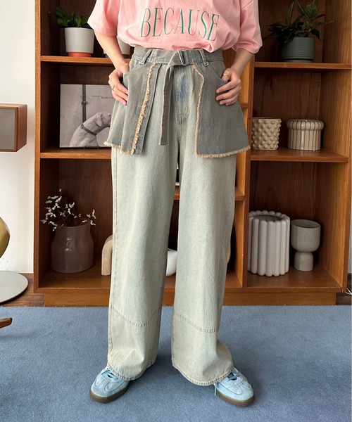 PILIT(ピリット)の「デニムラップスカート(スカート・レディース・サックスブルー/ブルー・MEDIUM)」の13枚目の写真