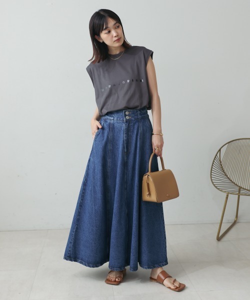 Bou Jeloud（ブージュルード）の「12ozデニム8パネルスカート（デニムスカート・レディース・インディゴブルー/ブルー・38）」の4枚目の写真