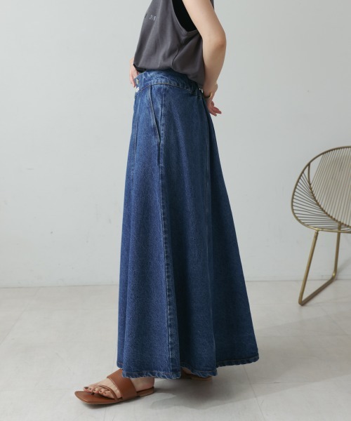 Bou Jeloud（ブージュルード）の「12ozデニム8パネルスカート（デニムスカート・レディース・インディゴブルー/ブルー・38）」の7枚目の写真