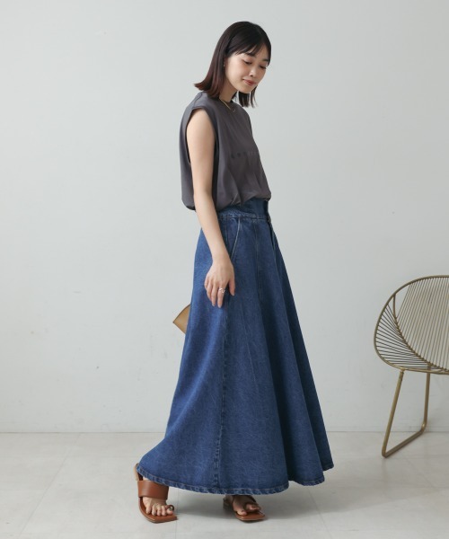 Bou Jeloud（ブージュルード）の「12ozデニム8パネルスカート（デニムスカート・レディース・インディゴブルー/ブルー・38）」の8枚目の写真