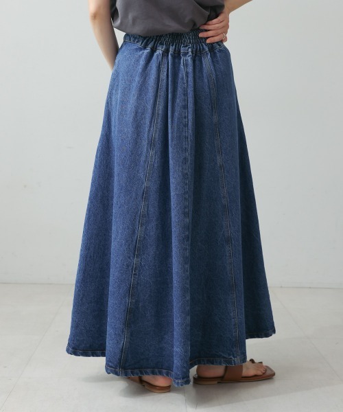 Bou Jeloud（ブージュルード）の「12ozデニム8パネルスカート（デニムスカート・レディース・インディゴブルー/ブルー・38）」の9枚目の写真