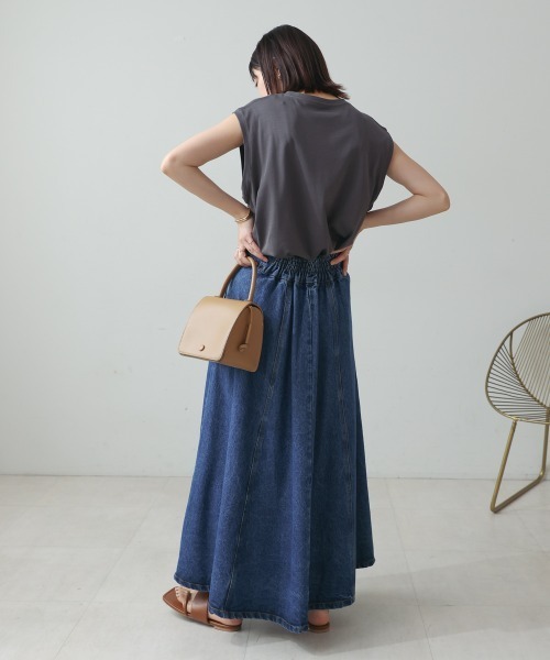 Bou Jeloud（ブージュルード）の「12ozデニム8パネルスカート（デニムスカート・レディース・インディゴブルー/ブルー・38）」の10枚目の写真