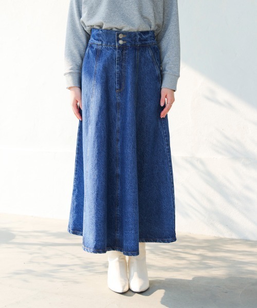 Bou Jeloud（ブージュルード）の「12ozデニム8パネルスカート（デニムスカート・レディース・インディゴブルー/ブルー・38）」の12枚目の写真