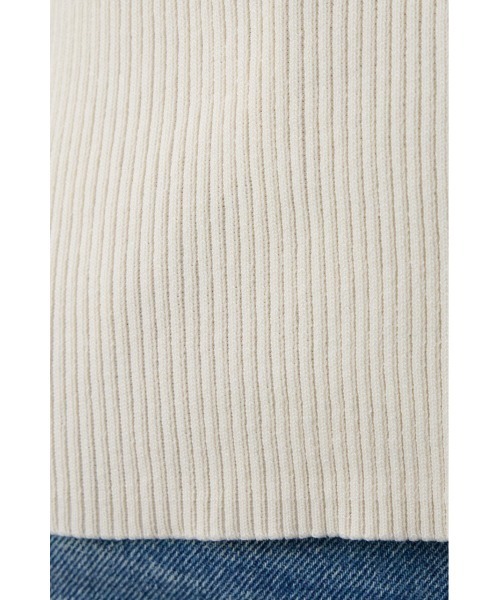 AZUL by moussy(アズールバイマウジー)の「ハーフスリーブクルーネックリブトップス(ニット/セーター・レディース・ホワイト系その他/ブラック系その他/アイボリー/グレー/ブラック/グリーン・SMALL/MEDIUM)」の16枚目の写真