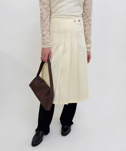 セール】サイドボタン プリーツスカート（スカート）｜EDIT. FOR LULU