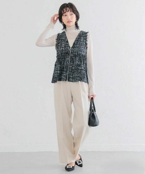 aquagarage(アクアガレージ)の「裏起毛シアートップス(Tシャツ/カットソー・レディース・ブラック/アイボリー/グレー・M/L)」の13枚目の写真