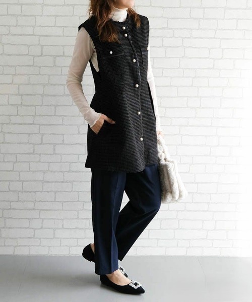 aquagarage(アクアガレージ)の「裏起毛シアートップス(Tシャツ/カットソー・レディース・ブラック/アイボリー/グレー・M/L)」の19枚目の写真