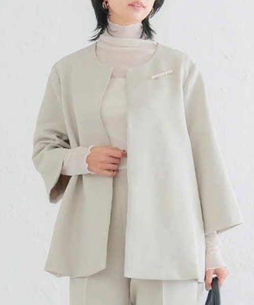 aquagarage(アクアガレージ)の「裏起毛シアートップス(Tシャツ/カットソー・レディース・ブラック/アイボリー/グレー・M/L)」の7枚目の写真