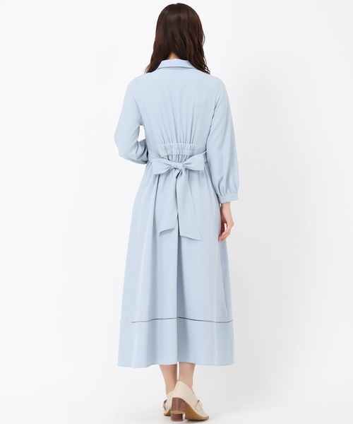 MISCH MASCH（ミッシュマッシュ）の「ハシゴレース切替シャツワンピース（ワンピース・レディース・ベージュ/ネイビー/ブルー・S/M）」の21枚目の写真