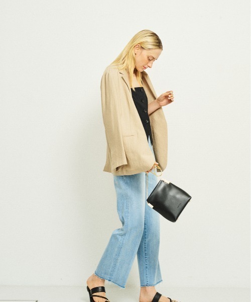 Rouge vif（ルージュヴィフ）の「シングルテーラージャケット/軽羽織/ライトアウター/春服/オフィスカジュアル/手洗い可能/ポケット付き（テーラードジャケット・レディース・ブラック/ベージュ/セージグリーン・38/36）」の11枚目の写真