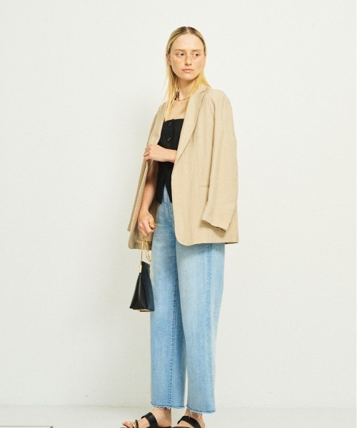 Rouge vif（ルージュヴィフ）の「シングルテーラージャケット/軽羽織/ライトアウター/春服/オフィスカジュアル/手洗い可能/ポケット付き（テーラードジャケット・レディース・ブラック/ベージュ/セージグリーン・38/36）」の13枚目の写真