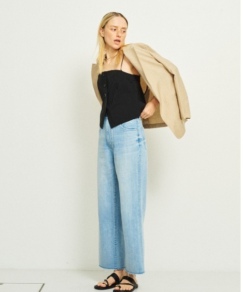 Rouge vif（ルージュヴィフ）の「シングルテーラージャケット/軽羽織/ライトアウター/春服/オフィスカジュアル/手洗い可能/ポケット付き（テーラードジャケット・レディース・ブラック/ベージュ/セージグリーン・38/36）」の15枚目の写真