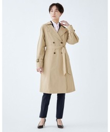 ✨極美品✨　希少３L　スーツセレクト　トレンチコート　ライナー　ベルト付き ブラック ライナー付トレンチコート【レディース】 A1432707624