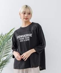 【CONVERSE/コンバース】8分袖 裾ラウンドTシャツ
