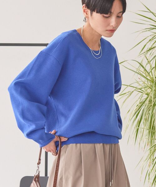 【極美品】24SS NOBLE スウェットライクニットプルオーバー 極美品＊ノーブル NOBLE【24AW】スウェットライクニットプルオーバー