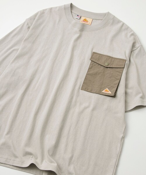 KELTY(ケルティ)の「KELTY(ケルティ)別注フラップポケット切替Tシャツ(Tシャツ/カットソー・メンズ・ライトグレー/ブラック/ホワイト・L/M)」の1枚目の写真