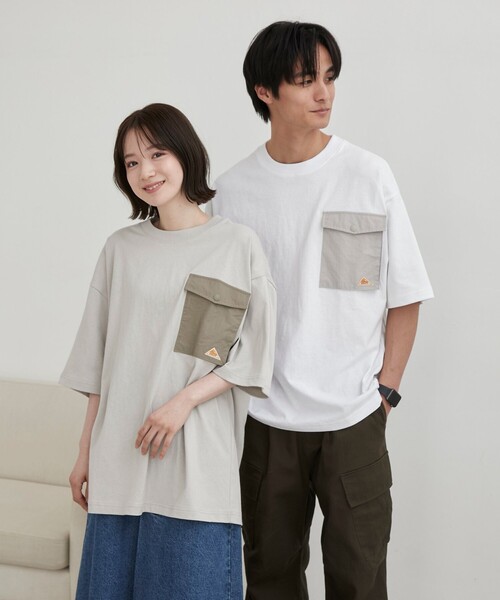 KELTY(ケルティ)の「KELTY(ケルティ)別注フラップポケット切替Tシャツ(Tシャツ/カットソー・メンズ・ライトグレー/ブラック/ホワイト・L/M)」の5枚目の写真