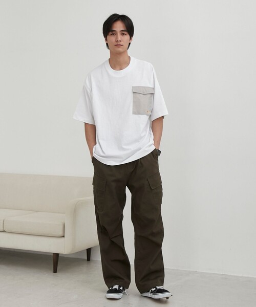 KELTY(ケルティ)の「KELTY(ケルティ)別注フラップポケット切替Tシャツ(Tシャツ/カットソー・メンズ・ライトグレー/ブラック/ホワイト・L/M)」の12枚目の写真