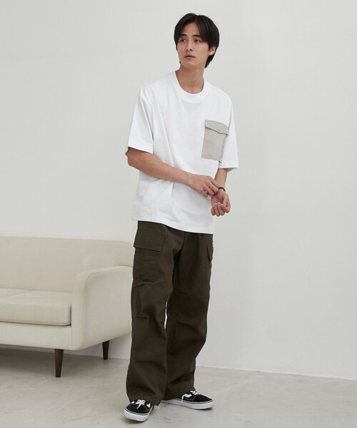 KELTY(ケルティ)の「KELTY(ケルティ)別注フラップポケット切替Tシャツ(Tシャツ/カットソー・メンズ・ライトグレー/ブラック/ホワイト・L/M)」の14枚目の写真