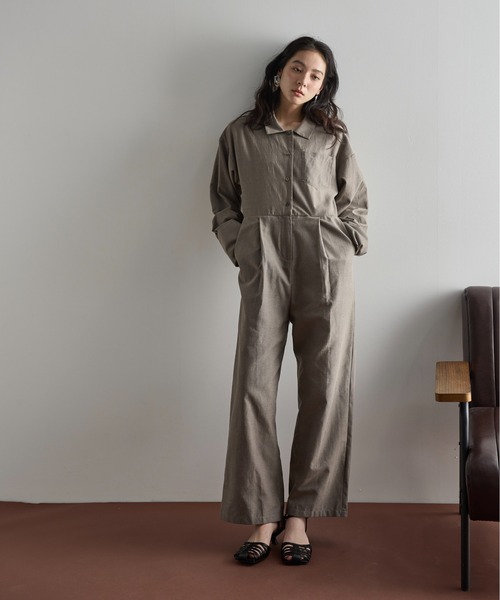 THE YOn（ザヨン）の「シャンブレーシャツオールインワン