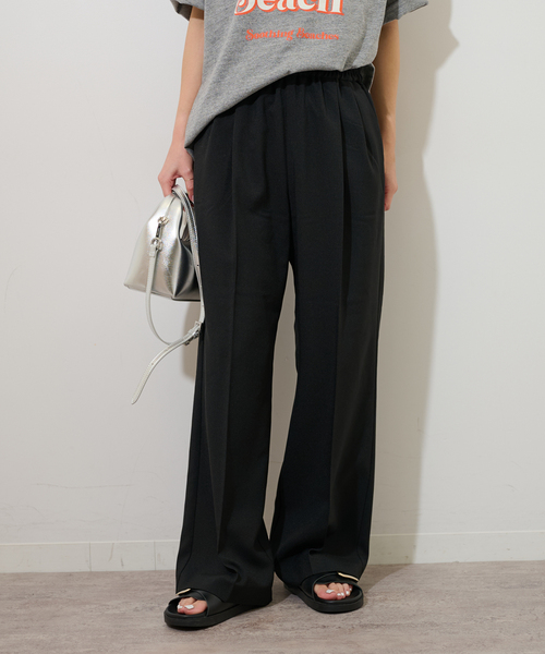 【超美品】JOURNAL STANDARD relume マットタックパンツ JOURNAL STANDARD relume パンツ 「ZOZO限定」STRIPE TUCK