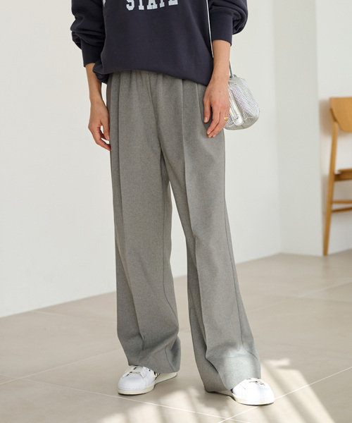 【超美品】JOURNAL STANDARD relume マットタックパンツ 追加4》マットウースフレアタックパンツ（スラックス）｜JOURNAL
