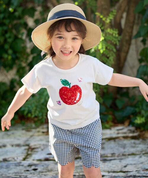 ANY(エニィ)の「ミラクルスパンコールTシャツ(Tシャツ/カットソー・キッズ・ピンク系/ホワイト系/ライトグリーン系・100/110/120/130)」の16枚目の写真