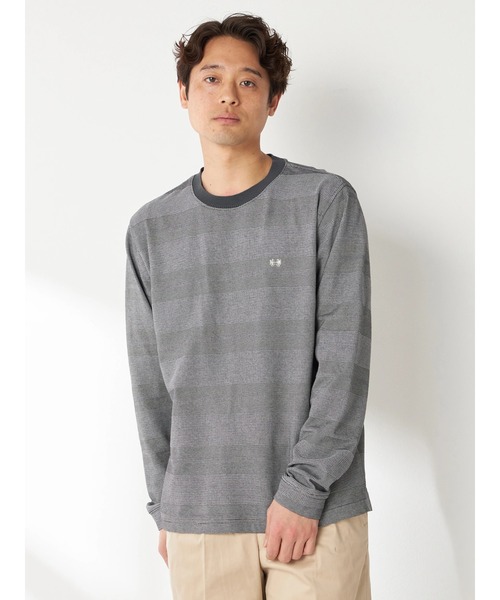 McGREGOR(マックレガー)の「クルーネックリンクス長袖Tシャツ(Tシャツ/カットソー・メンズ・チャコールグレー/コーラル/ナチュラル・L/M)」の2枚目の写真