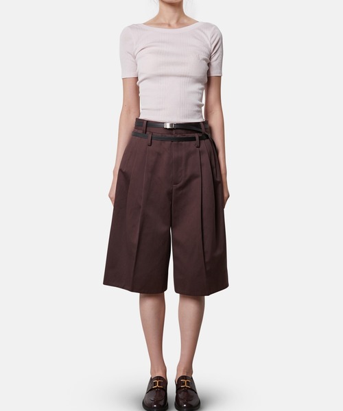 iRENE(アイレネ)の「プレッピーショーツ / Preppy Shorts(その他パンツ・レディース・ブラウン/アイボリー・38/36/34)」の6枚目の写真