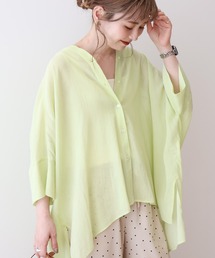 AMERICAN HOLIC（アメリカンホリック）の「接触冷感Vネックシアー半袖BIGシャツ（シャツ/ブラウス）」