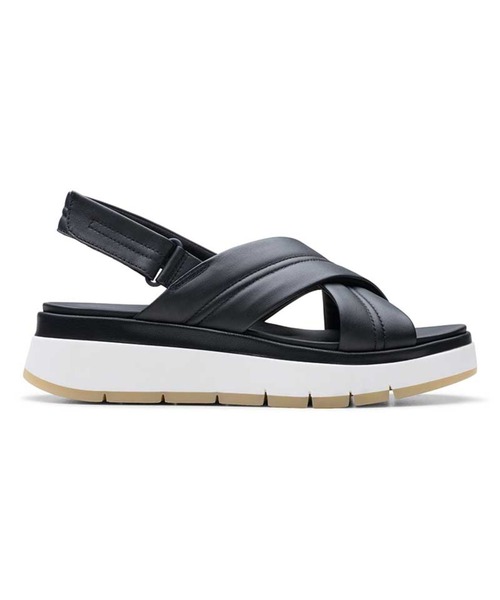 Clarks(クラークス)の「クラークス Tuscan Cross タスカンクロス サンダル(サンダル・レディース・ブラック/クリーム/シルバー/ピンク・55/50/40/35/45/30)」の2枚目の写真